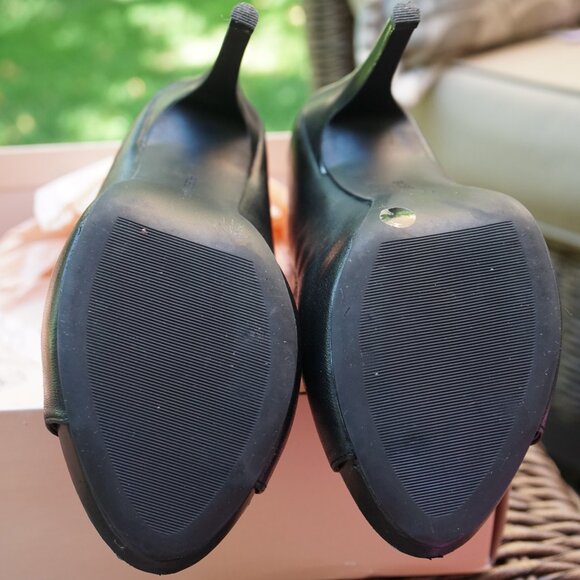 BCBGeneration GREGORY BLACK NILE LEATHER platform BOOTIE 7.5M - Picture 11 of 14